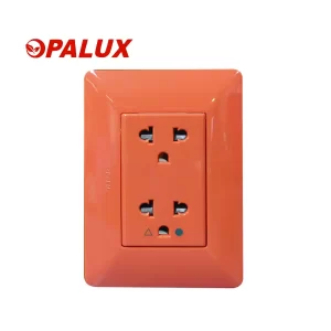 TOMACORRIENTE DOBLE NARANJA 2P+T