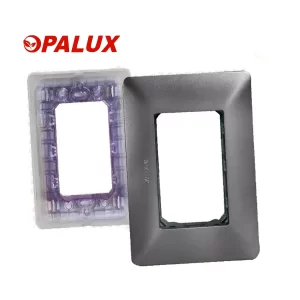 PLACA TRIPLE C/SOPORTE GRIS MATE