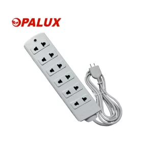 EXTENSIÓN VULCANIZADO 6 TOMAS 5MT GRIS