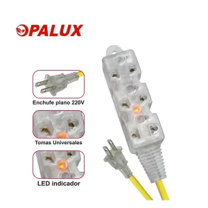 EXTENSIÓN UL 5MT TRIPLE  16AWG
